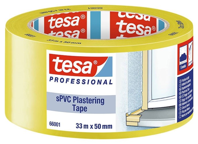 BYGGTEJP SPVC 66001 TESA GUL 33MX50MM