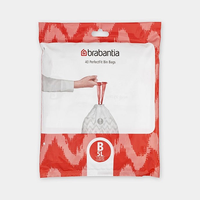 AVFALLSPÅSAR B, 5LTR  (40 PÅSAR) VIT