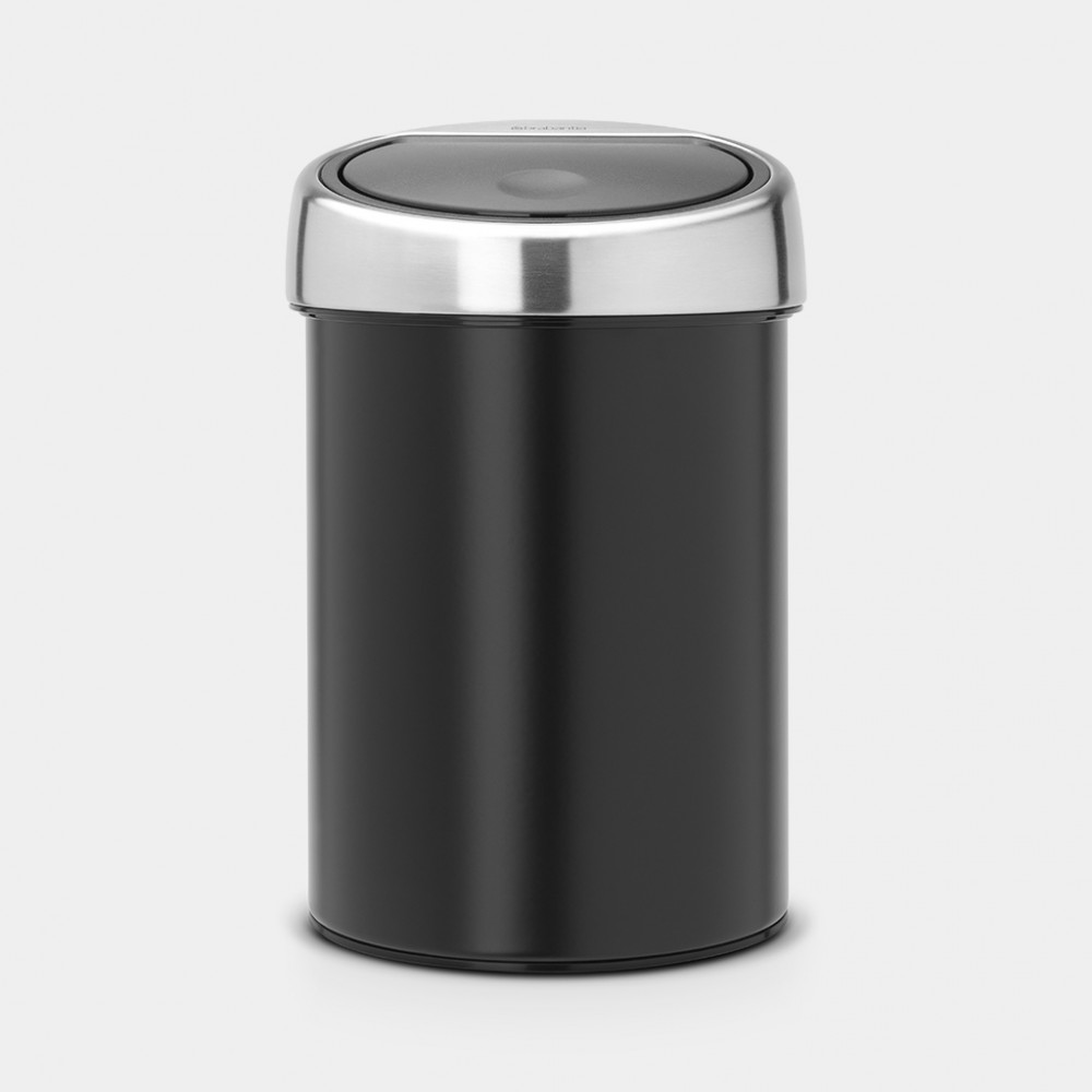 TOUCH BIN® 3LTR / BRILLIANT STEEL LOCK SVART