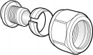 MUTTER+KONA M22X16X2,0 ALU PEX