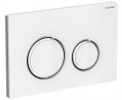 GEBERIT SPOLPLATTA SIGMA21 DUBBEL VIT METALL/GLAS